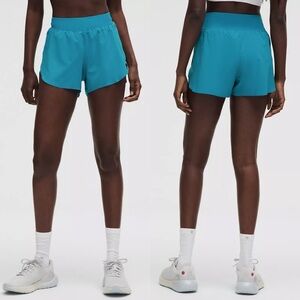 Lululemon Fast and Free High-Rise Split Short 3” Hawaiian Blue Size Medium